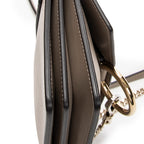 Shoulder Bag Mini Faye Chain Bag Taupe Calfskin Leather