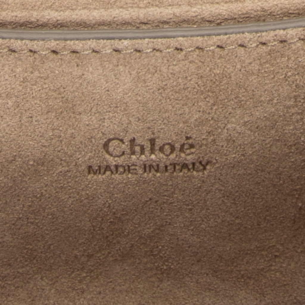 Shoulder Bag Mini Faye Chain Bag Taupe Calfskin Leather