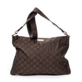Shoulder Bag Large Flat Messenger Brown Monogrammed Nylon Canvas