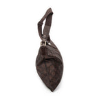 Shoulder Bag Large Flat Messenger Brown Monogrammed Nylon Canvas