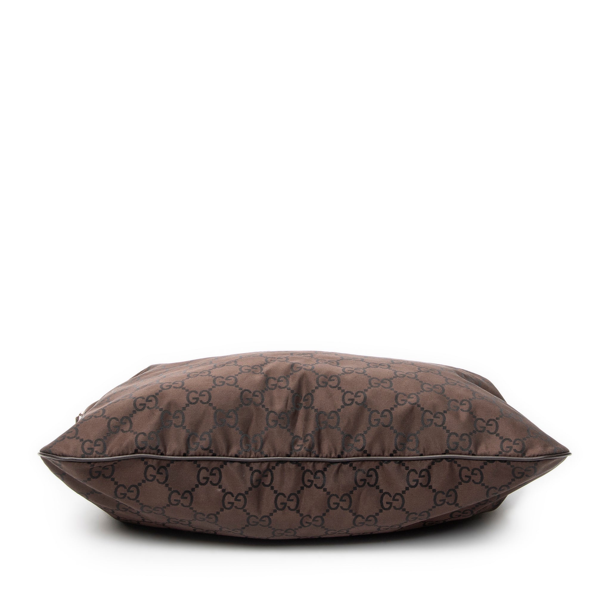 Shoulder Bag Large Flat Messenger Brown Monogrammed Nylon Canvas