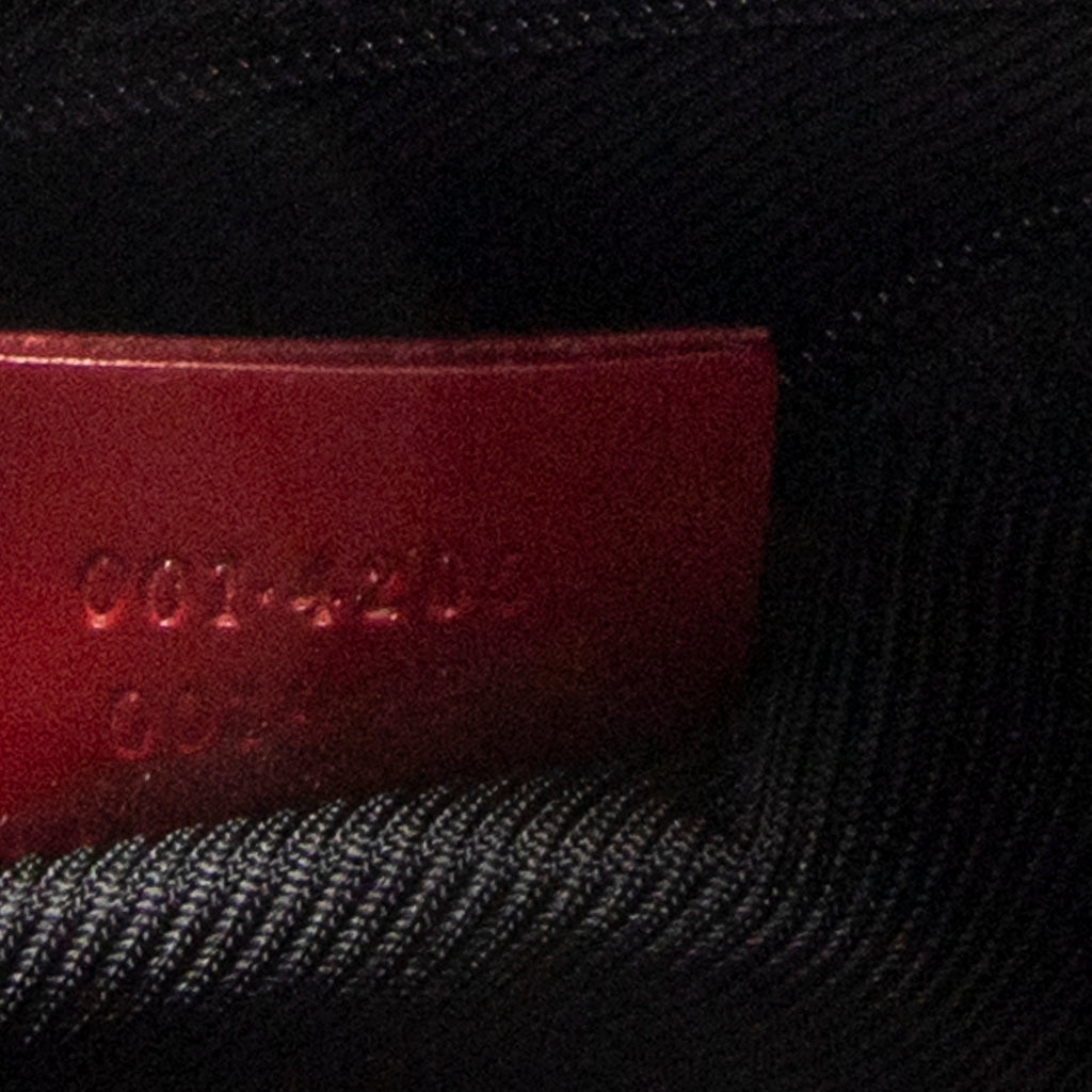 Shoulder Bag Small Zip Hobo Red Monogrammed Canvas