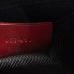 Shoulder Bag Small Zip Hobo Red Monogrammed Canvas