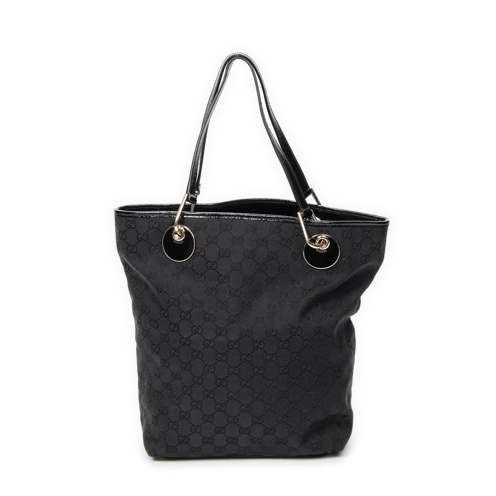 Shoulder Bag Eclipse Tall Tote Black Monogrammed Canvas