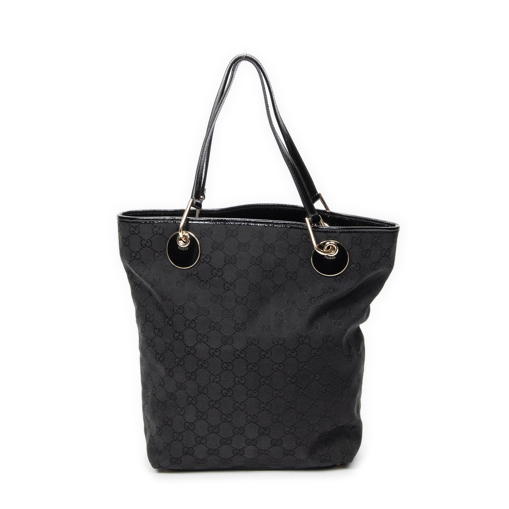Shoulder Bag Eclipse Tall Tote Black Monogrammed Canvas