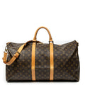 Travel Bag Keepall Bandouliere 55 Brown Monogram Canvas