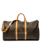 Travel Bag Keepall Bandouliere 55 Brown Monogram Canvas