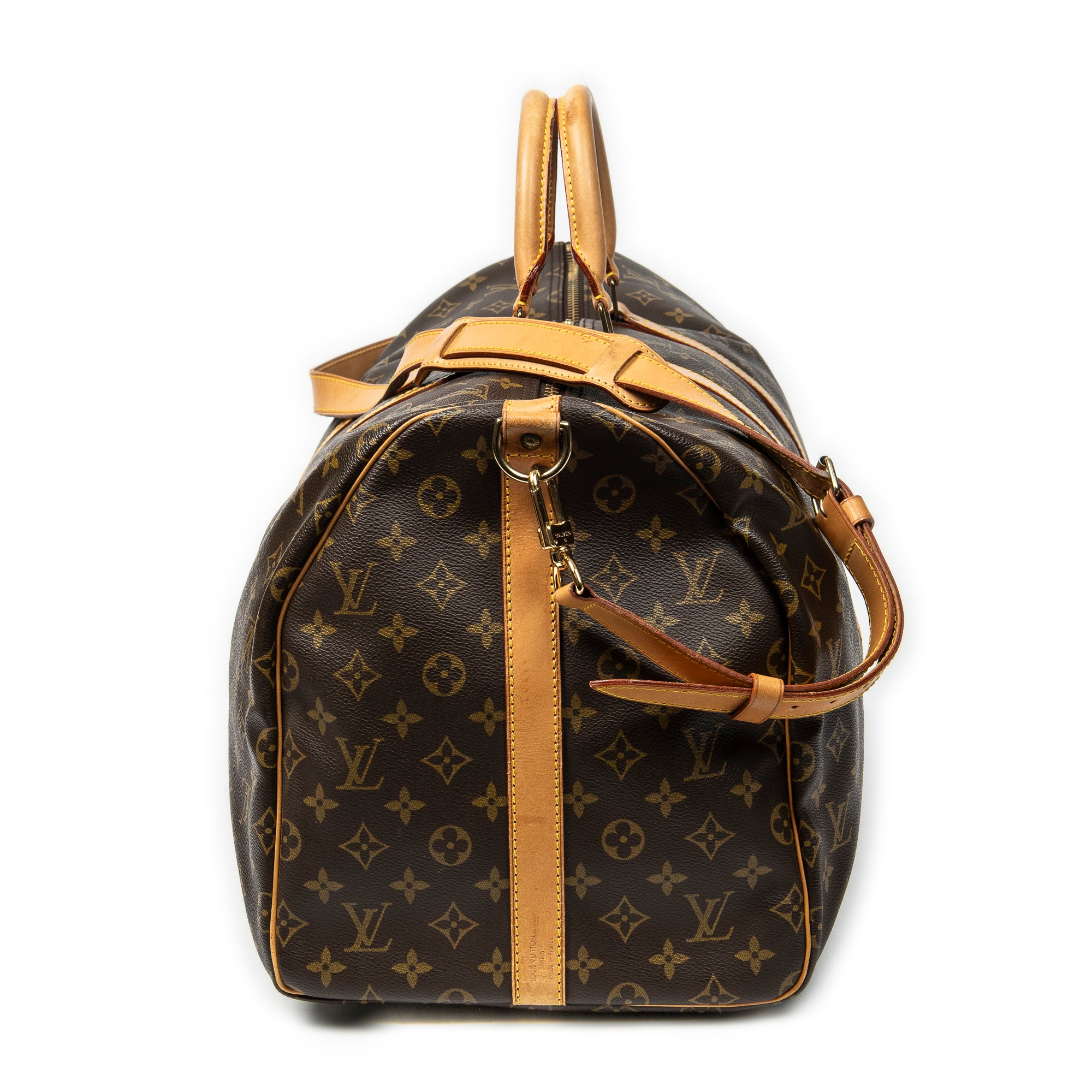 Travel Bag Keepall Bandouliere 55 Brown Monogram Canvas