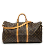 Travel Bag Keepall Bandouliere 55 Brown Monogram Canvas