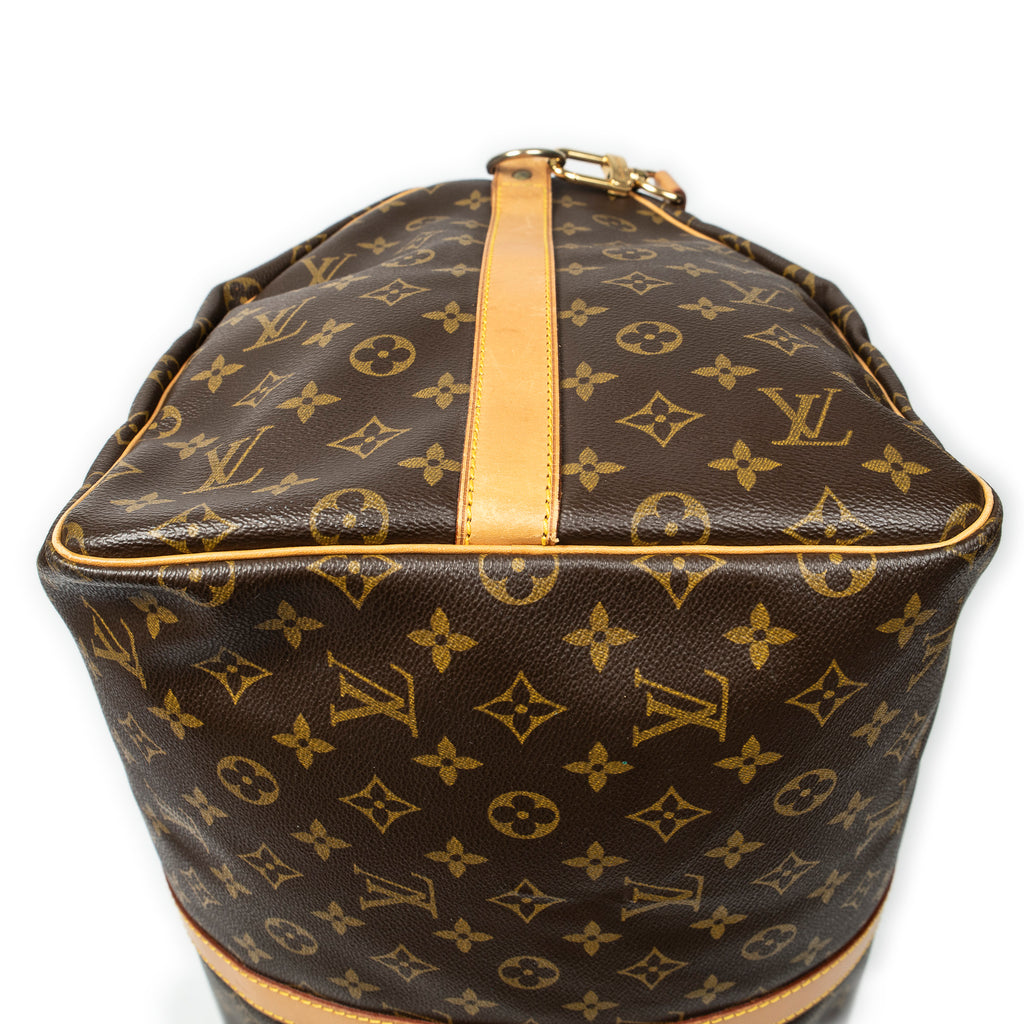 Travel Bag Keepall Bandouliere 55 Brown Monogram Canvas