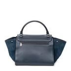 Shoulder Bag Medium Trapeze Navy Grained Calfskin Leather