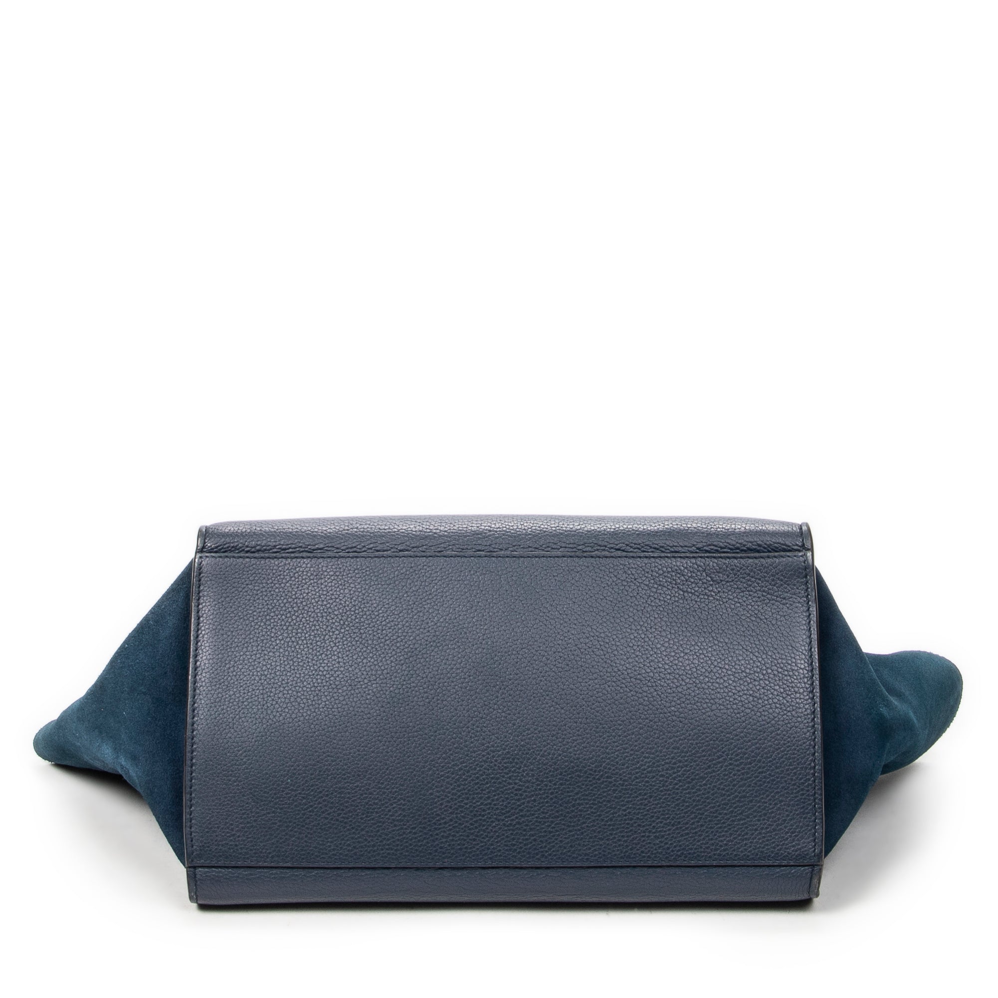 Shoulder Bag Medium Trapeze Navy Grained Calfskin Leather