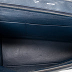 Shoulder Bag Medium Trapeze Navy Grained Calfskin Leather
