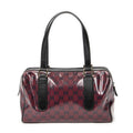 Shoulder Bag Small Shoulder Boston Red Crystal Coated Canvas