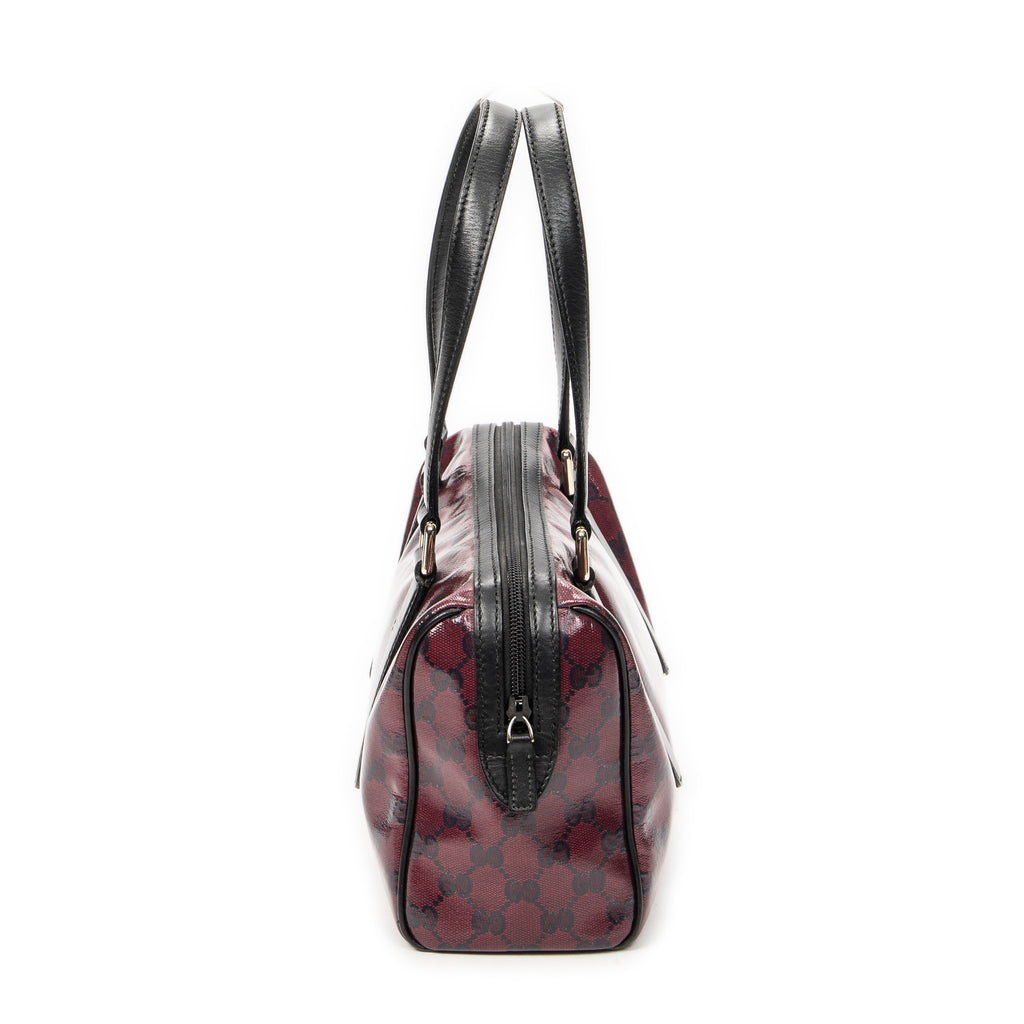 Shoulder Bag Small Shoulder Boston Red Crystal Coated Canvas