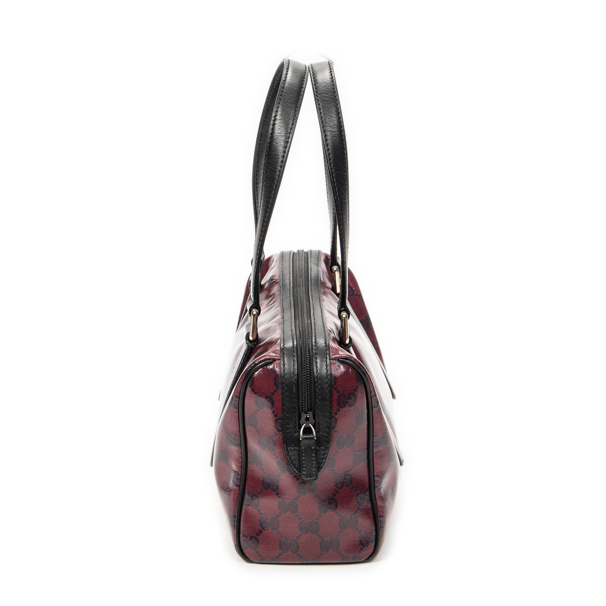 Shoulder Bag Small Shoulder Boston Red Crystal Coated Canvas