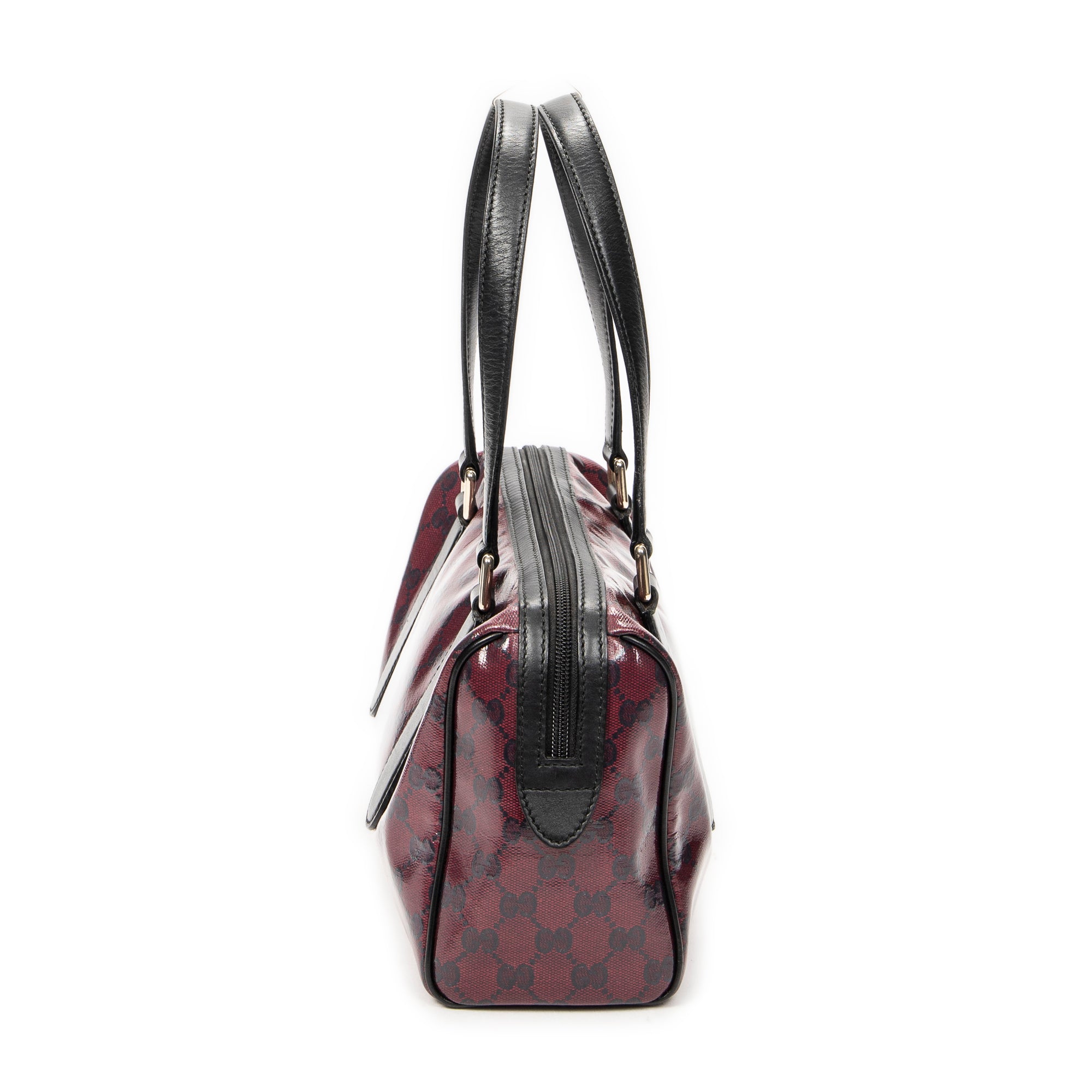Shoulder Bag Small Shoulder Boston Red Crystal Coated Canvas