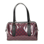 Shoulder Bag Small Shoulder Boston Red Crystal Coated Canvas