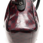 Shoulder Bag Small Shoulder Boston Red Crystal Coated Canvas