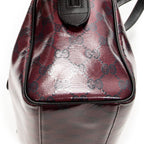 Shoulder Bag Small Shoulder Boston Red Crystal Coated Canvas