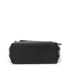Shoulder Bag Small Zip Hobo Black Monogrammed Canvas