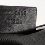 Shoulder Bag Small Zip Hobo Black Monogrammed Canvas