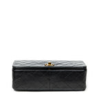 Shoulder Bag Mademoiselle Full Flap Black Quilted Lambskin Leather