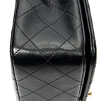 Shoulder Bag Mademoiselle Full Flap Black Quilted Lambskin Leather