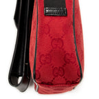 Shoulder Bag Square Pochette Crossbody Red Monogrammed Canvas