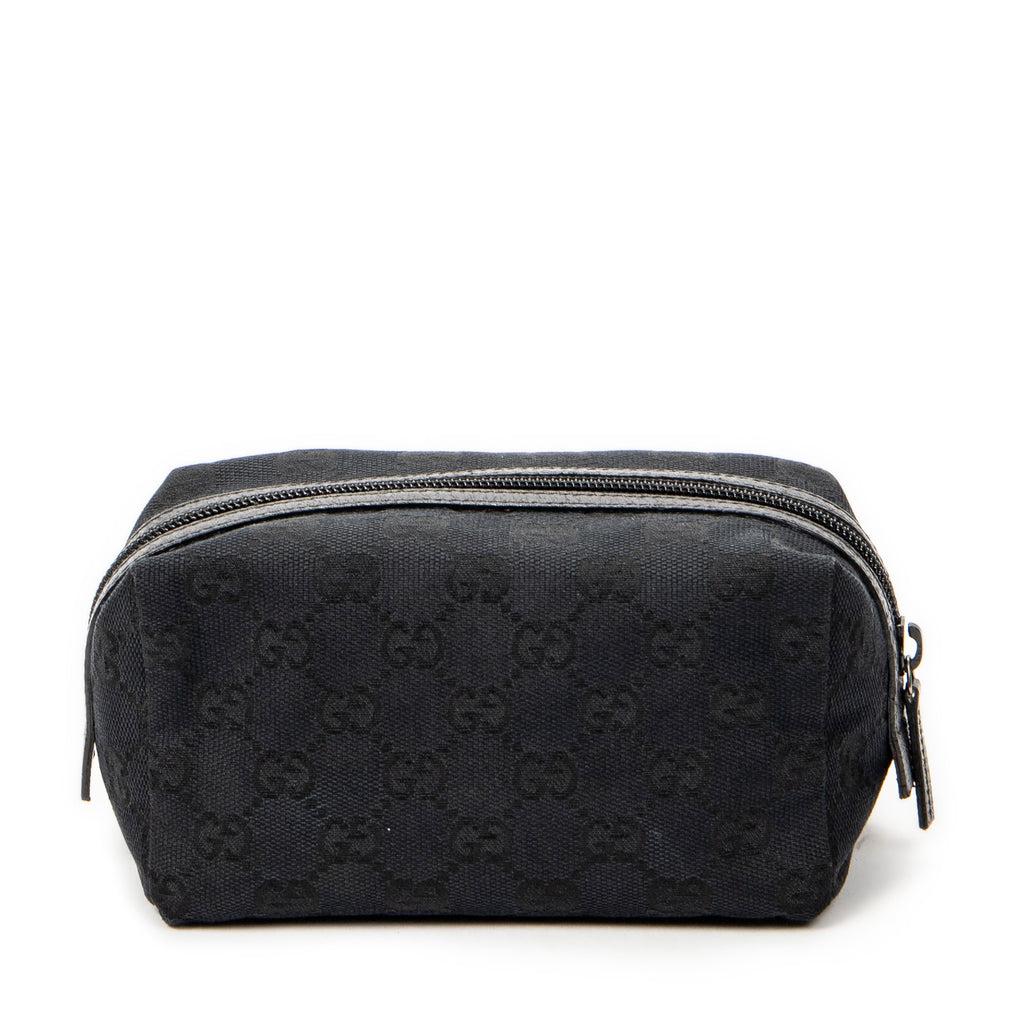 Pouch Mini Cosmetic Pouch Black Monogrammed Canvas