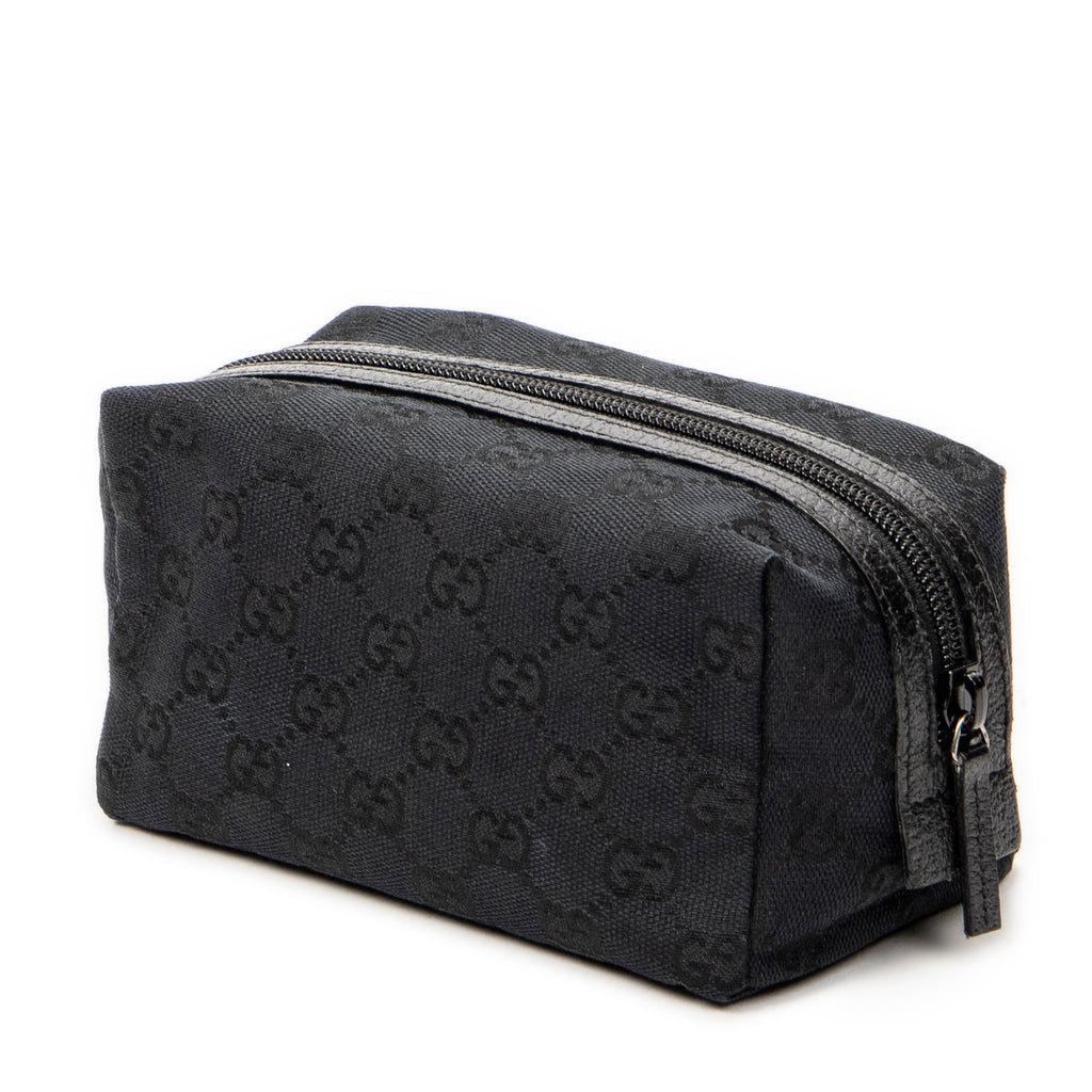 Pouch Mini Cosmetic Pouch Black Monogrammed Canvas