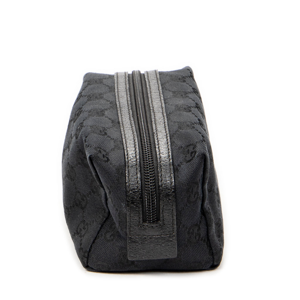 Pouch Mini Cosmetic Pouch Black Monogrammed Canvas