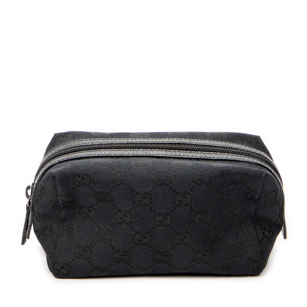 Pouch Mini Cosmetic Pouch Black Monogrammed Canvas