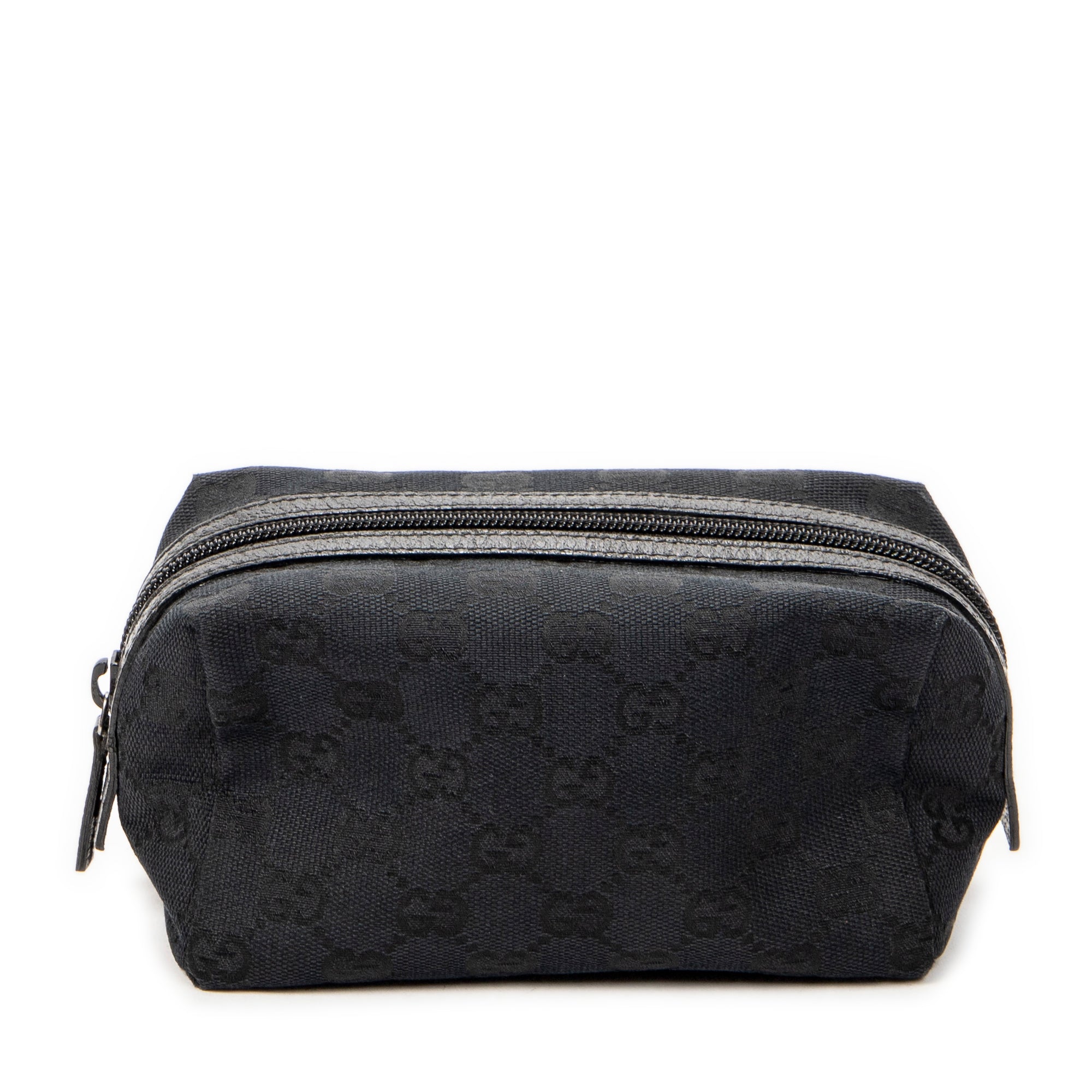 Pouch Mini Cosmetic Pouch Black Monogrammed Canvas
