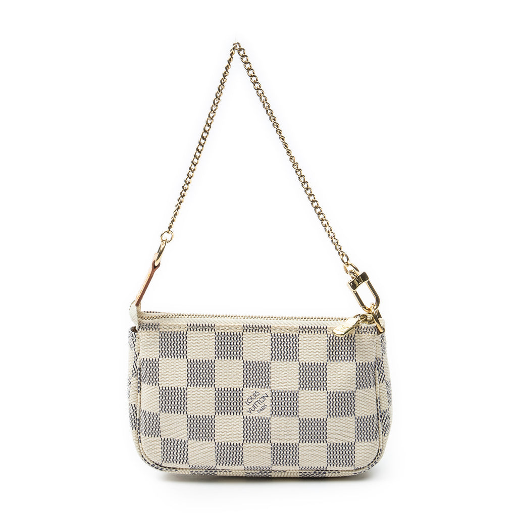 Pouch Mini Pochette Accessoires Ivory Damier Azur