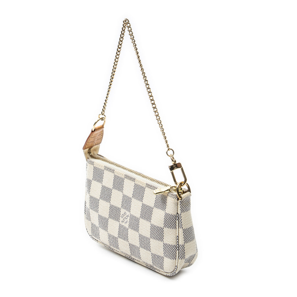 Pouch Mini Pochette Accessoires Ivory Damier Azur