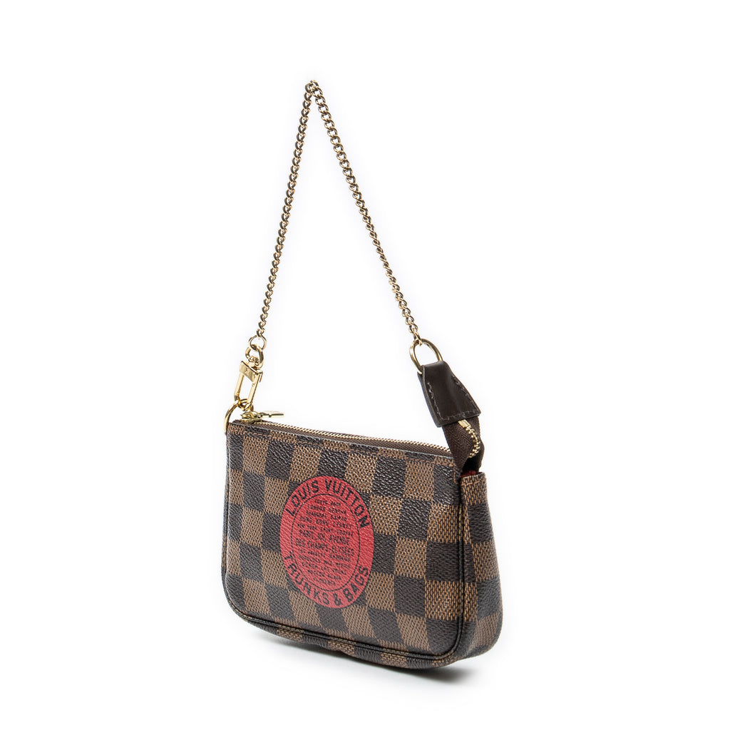 Minibolsa Pochette Accessoires Damier Ebene Complice Marrón
