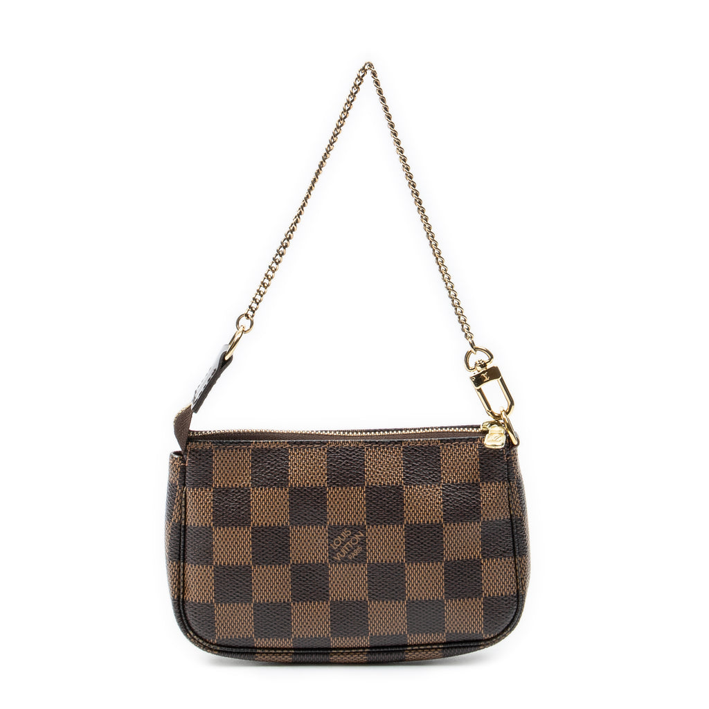 Minibolsa Pochette Accessoires Damier Ebene Complice Marrón