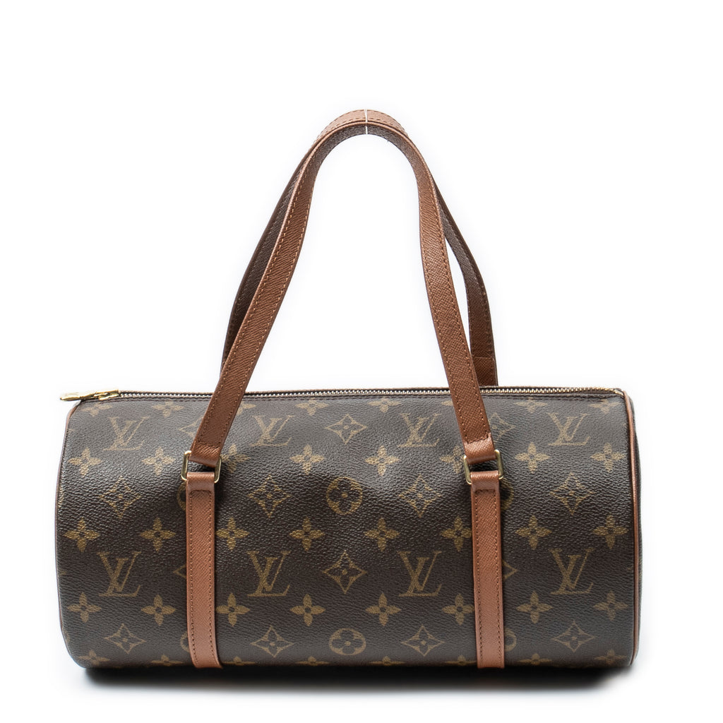 Handbag Papillon 30 Brown Monogram Canvas