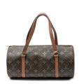 Handbag Papillon 30 Brown Monogram Canvas