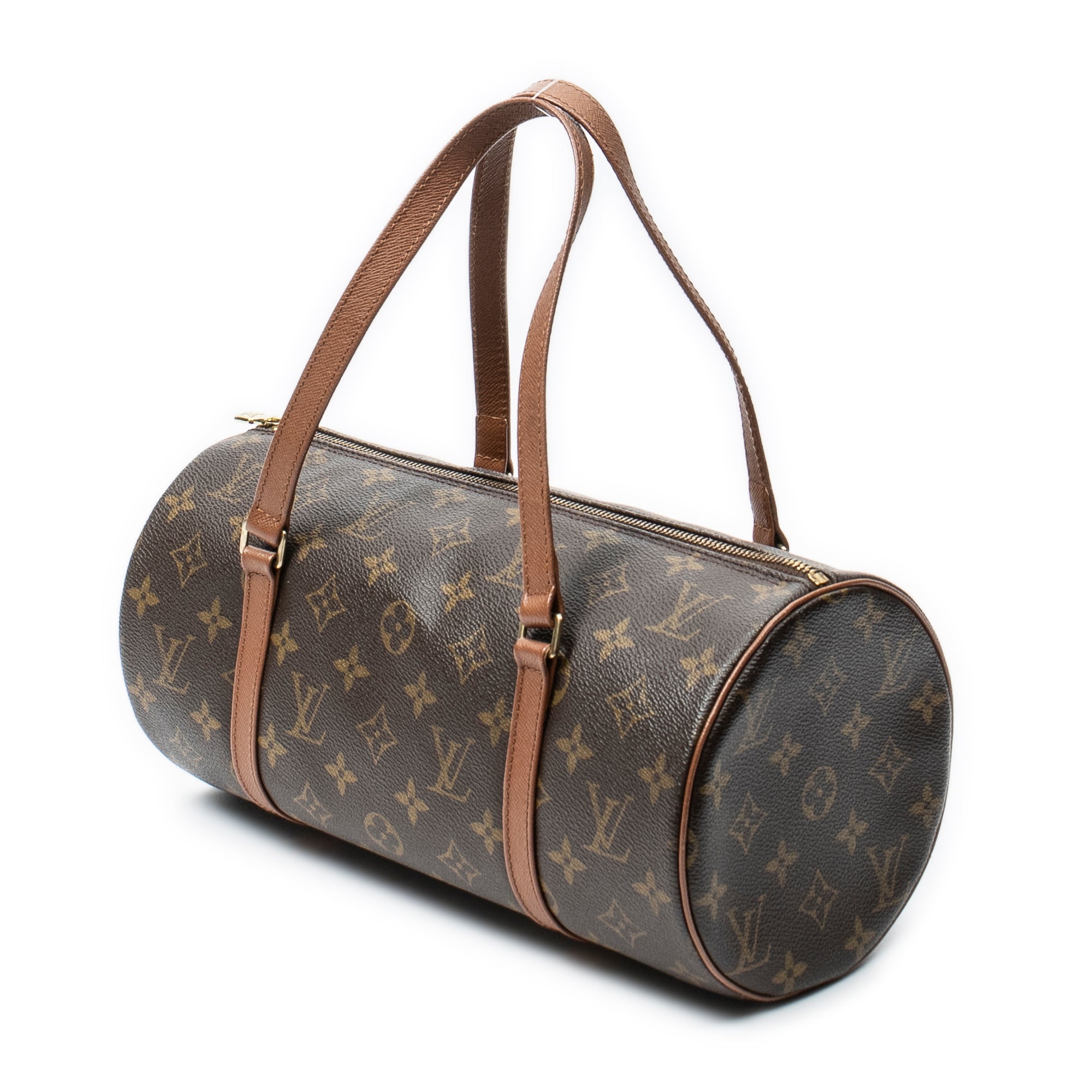 Handbag Papillon 30 Brown Monogram Canvas