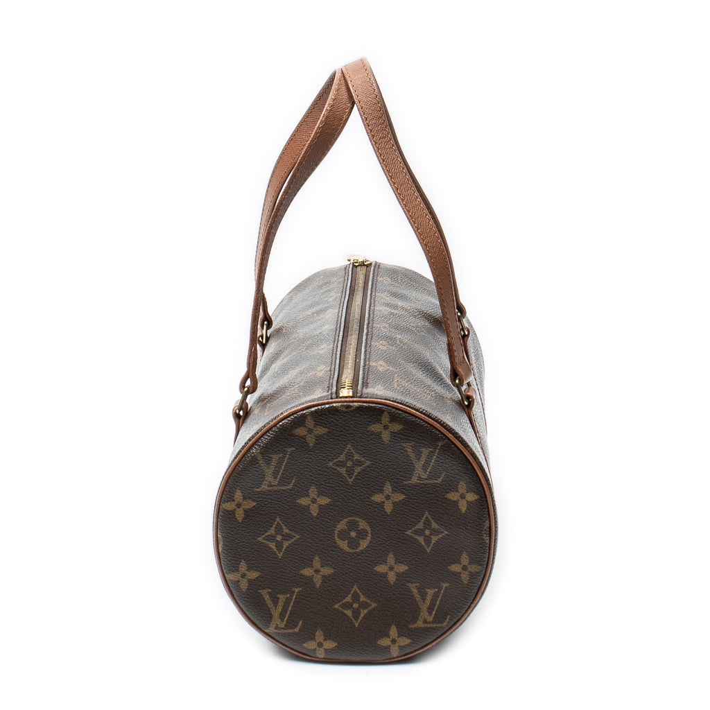 Handbag Papillon 30 Brown Monogram Canvas