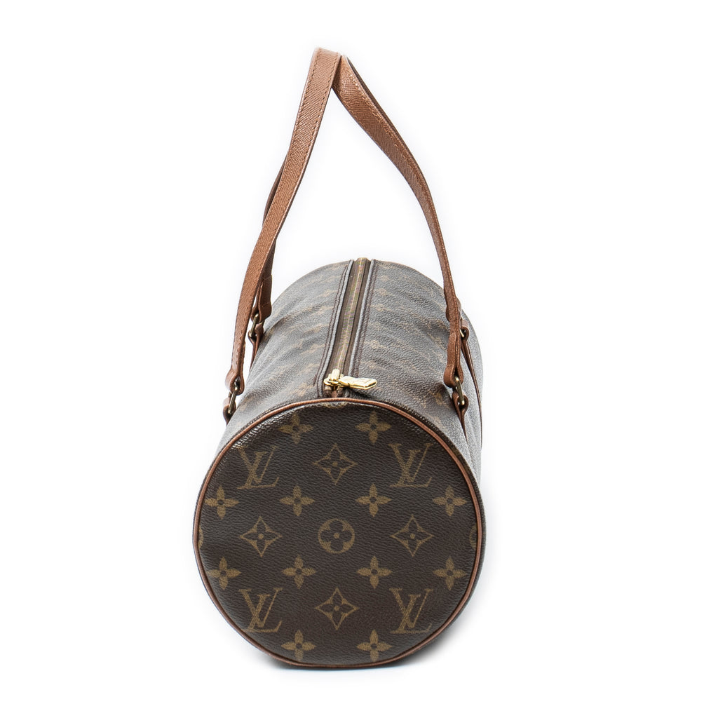 Handbag Papillon 30 Brown Monogram Canvas