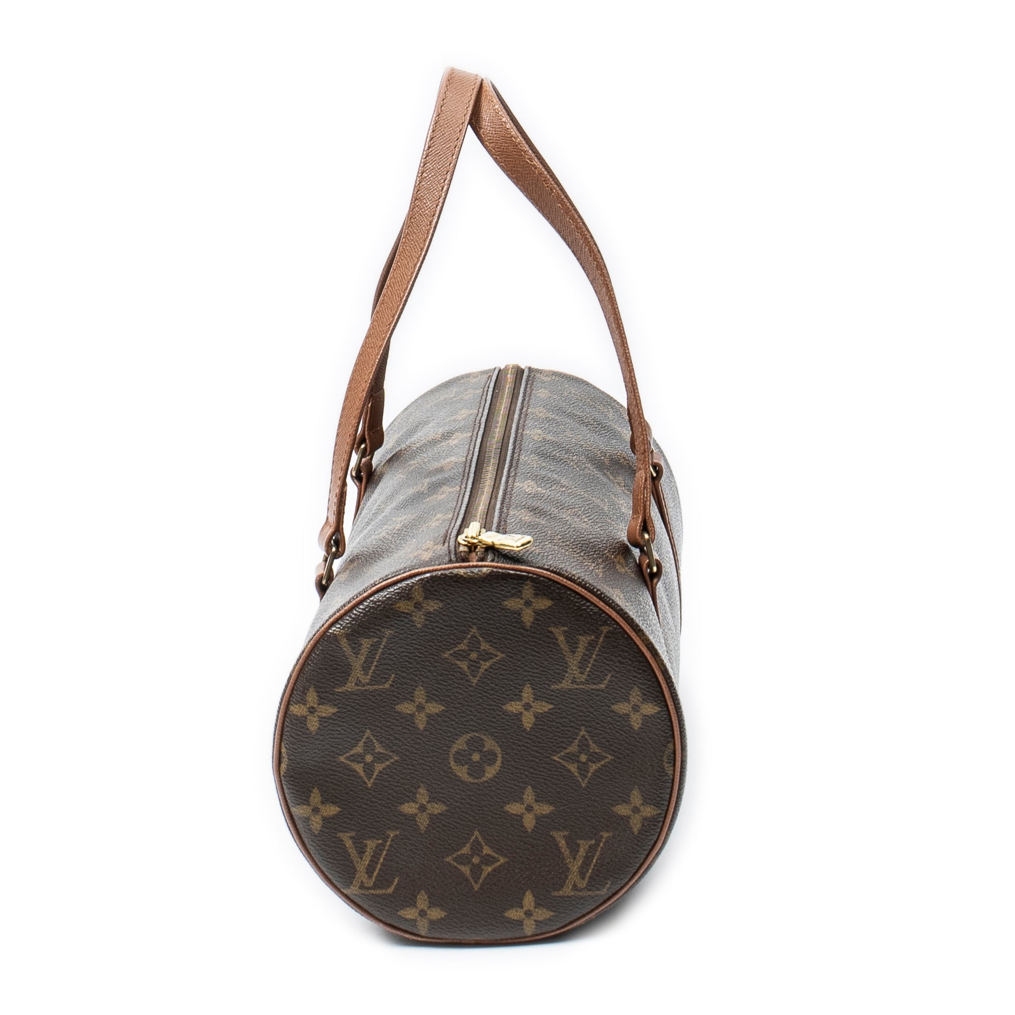 Handbag Papillon 30 Brown Monogram Canvas
