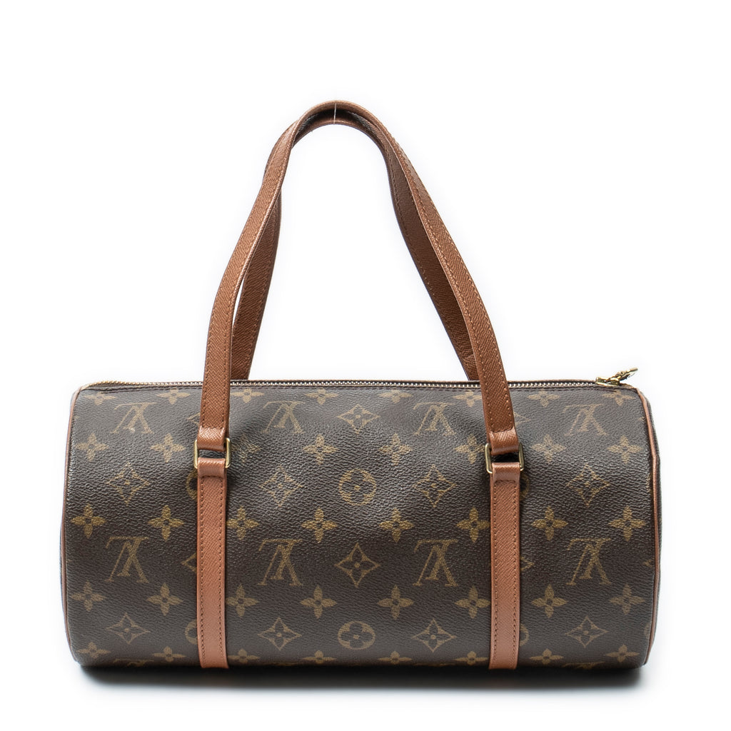 Handbag Papillon 30 Brown Monogram Canvas