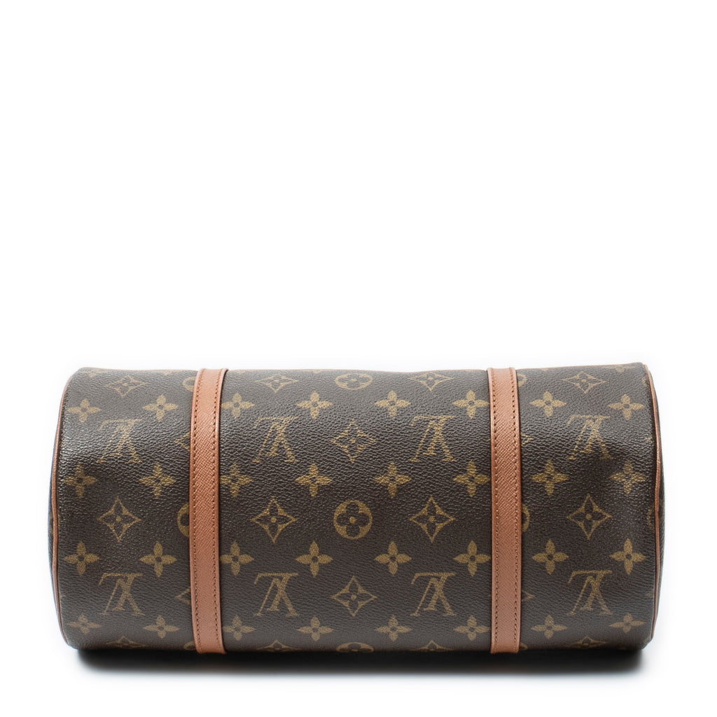 Handbag Papillon 30 Brown Monogram Canvas