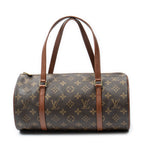 Handbag Papillon 30 Brown Monogram Canvas