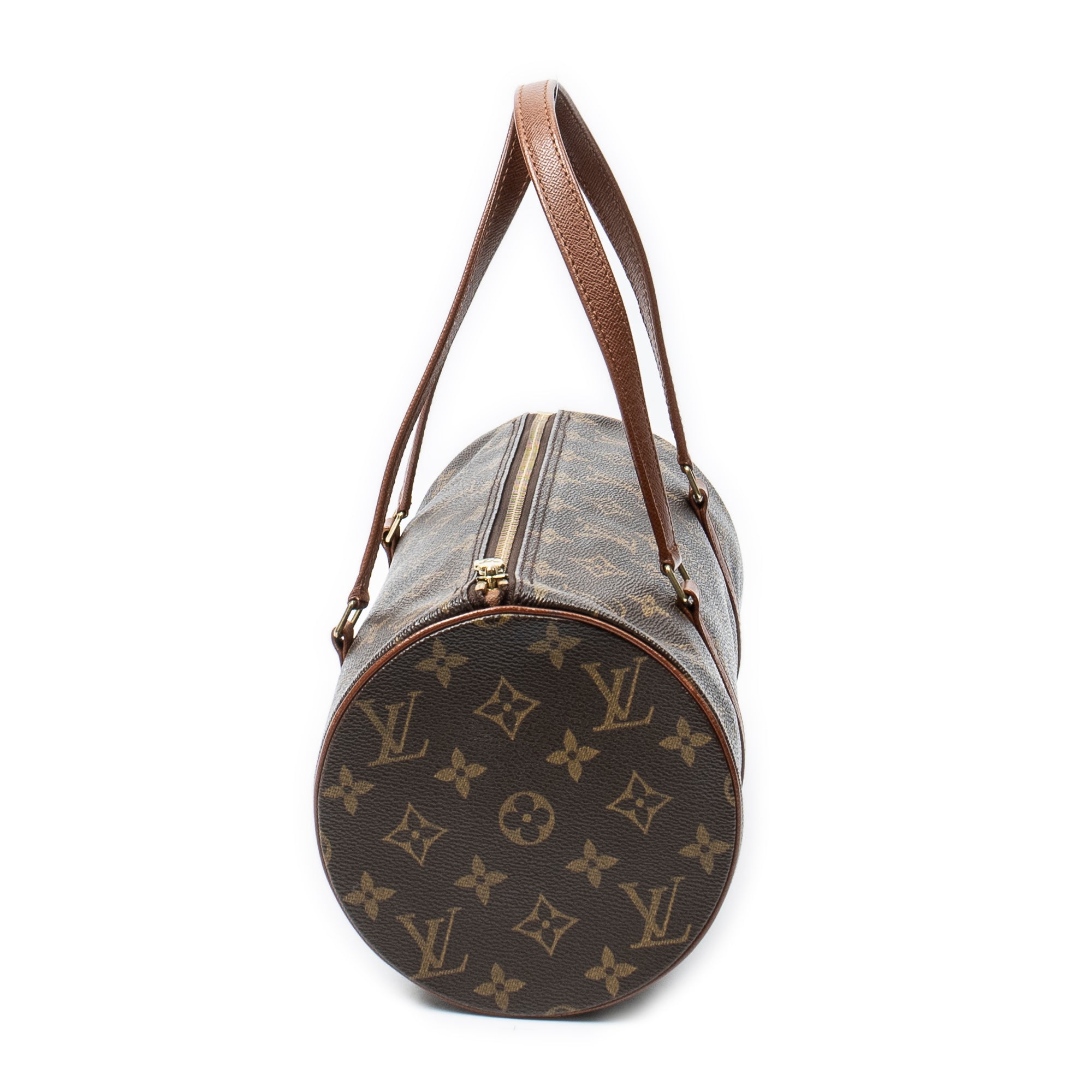 Handbag Papillon 30 Brown Monogram Canvas