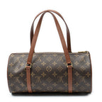 Handbag Papillon 30 Brown Monogram Canvas