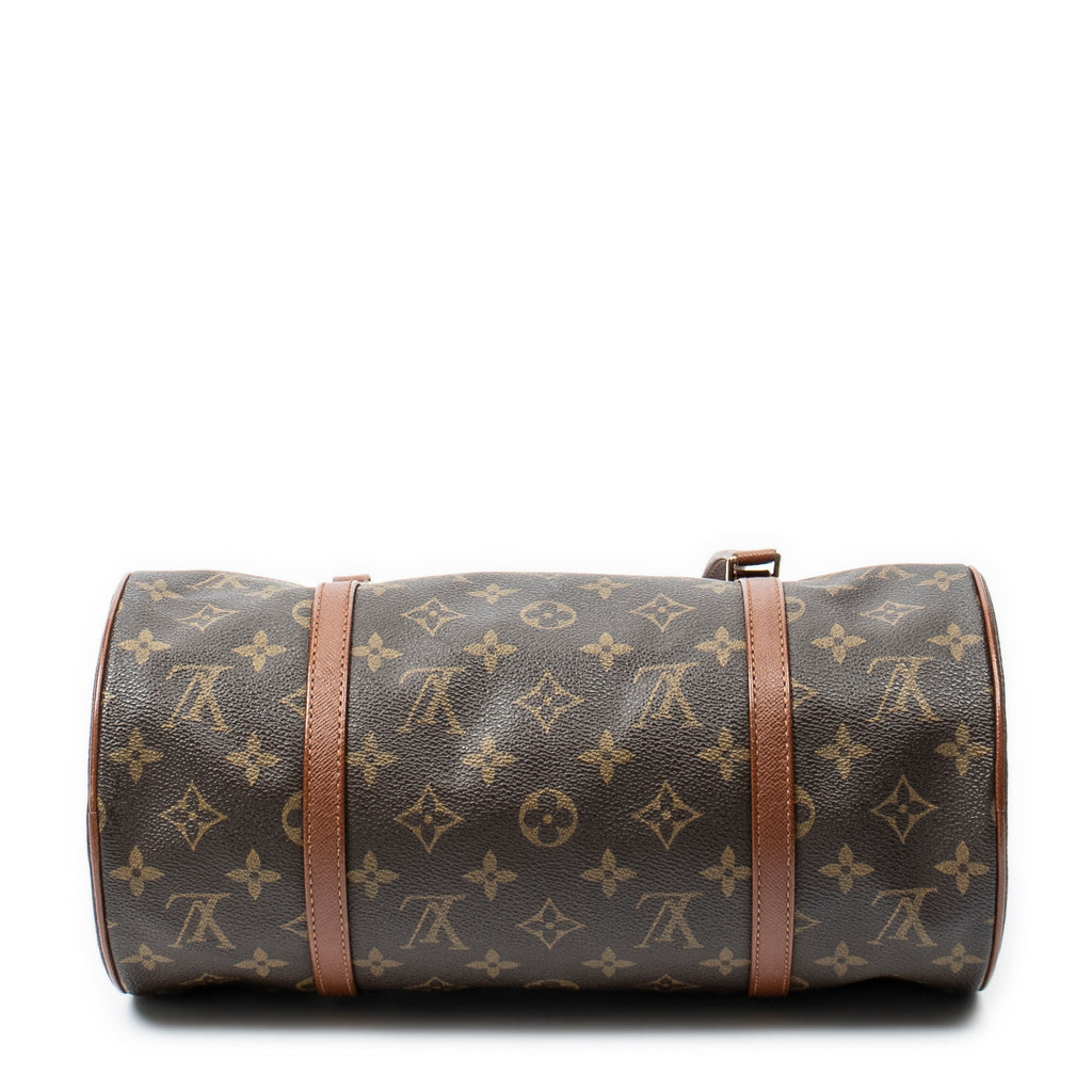 Handbag Papillon 30 Brown Monogram Canvas